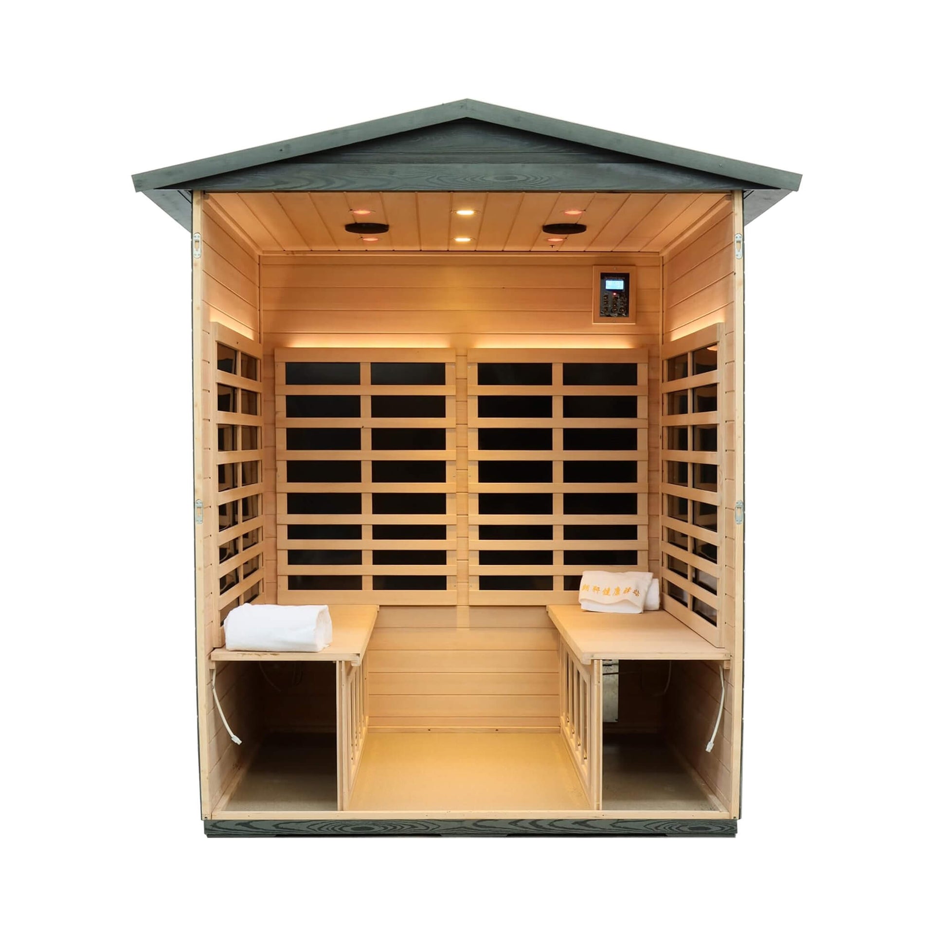 Eterna 4-Person Full-Spectrum Low EMF Carbonized Composite Infrared Sauna Room With Bluetooth Speakers (SAK70182)