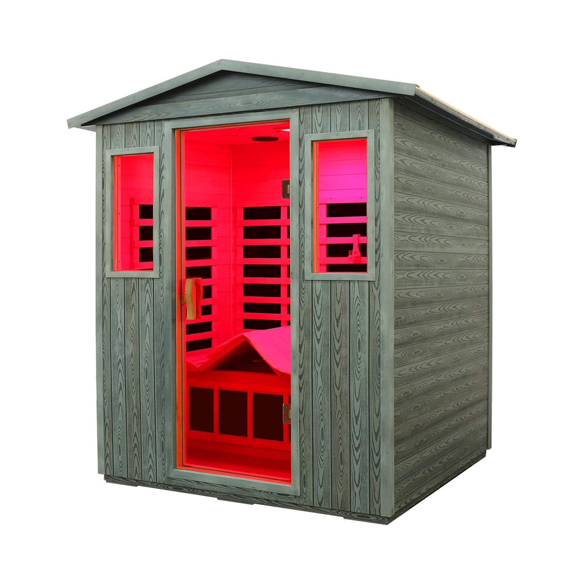 Nivea 3-Person Full-Spectrum Low EMF Carbonized Composite Infrared Sauna Room With Bluetooth Speakers (SAK85120)