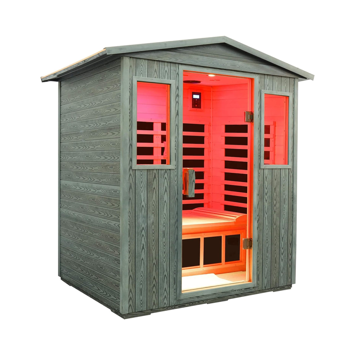 Nivea 3-Person Full-Spectrum Low EMF Carbonized Composite Infrared Sauna Room With Bluetooth Speakers (SAK85120)