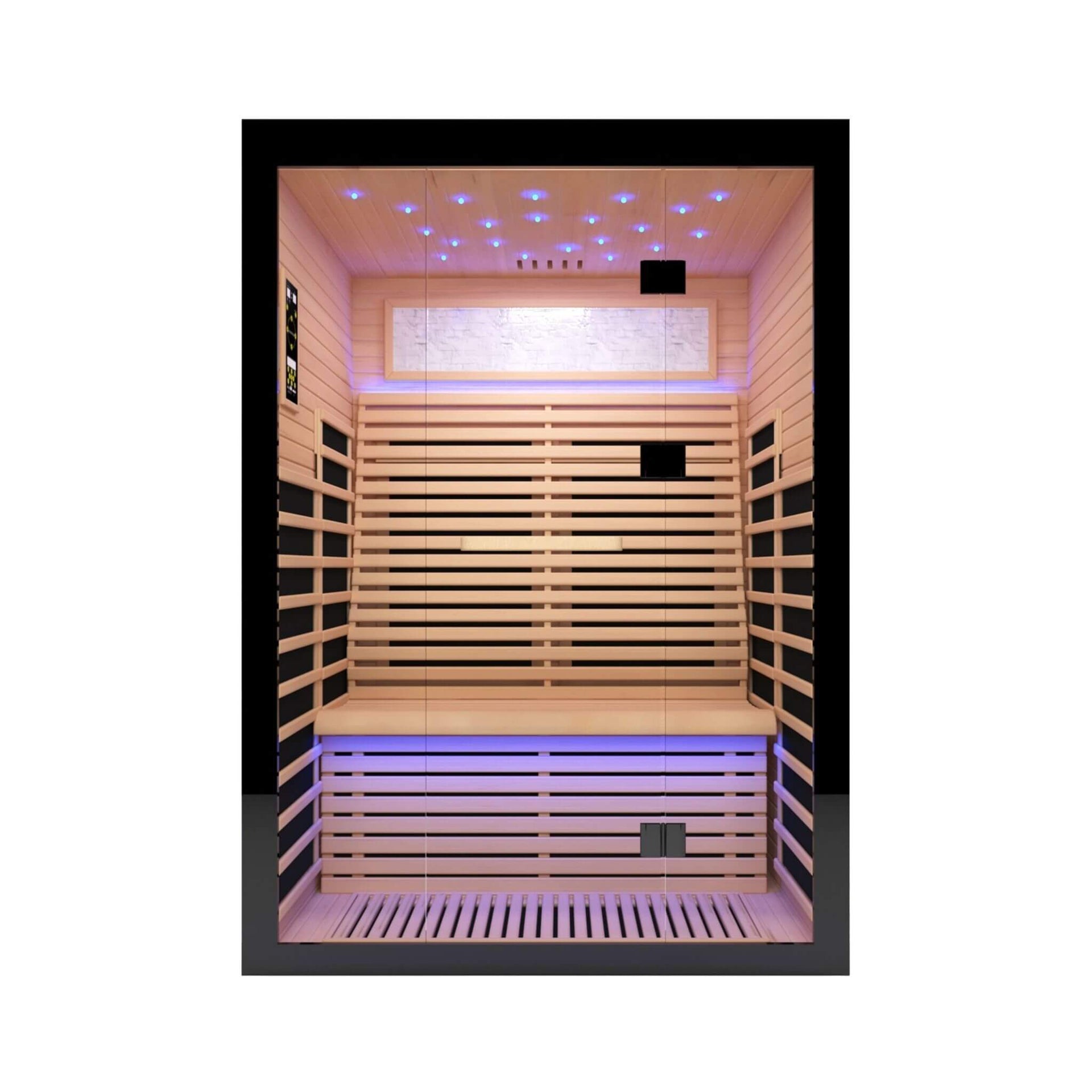 Vapor Luxury 2-Person Canadian Hemlock Wood Far Infrared Home Sauna (SAK56874)