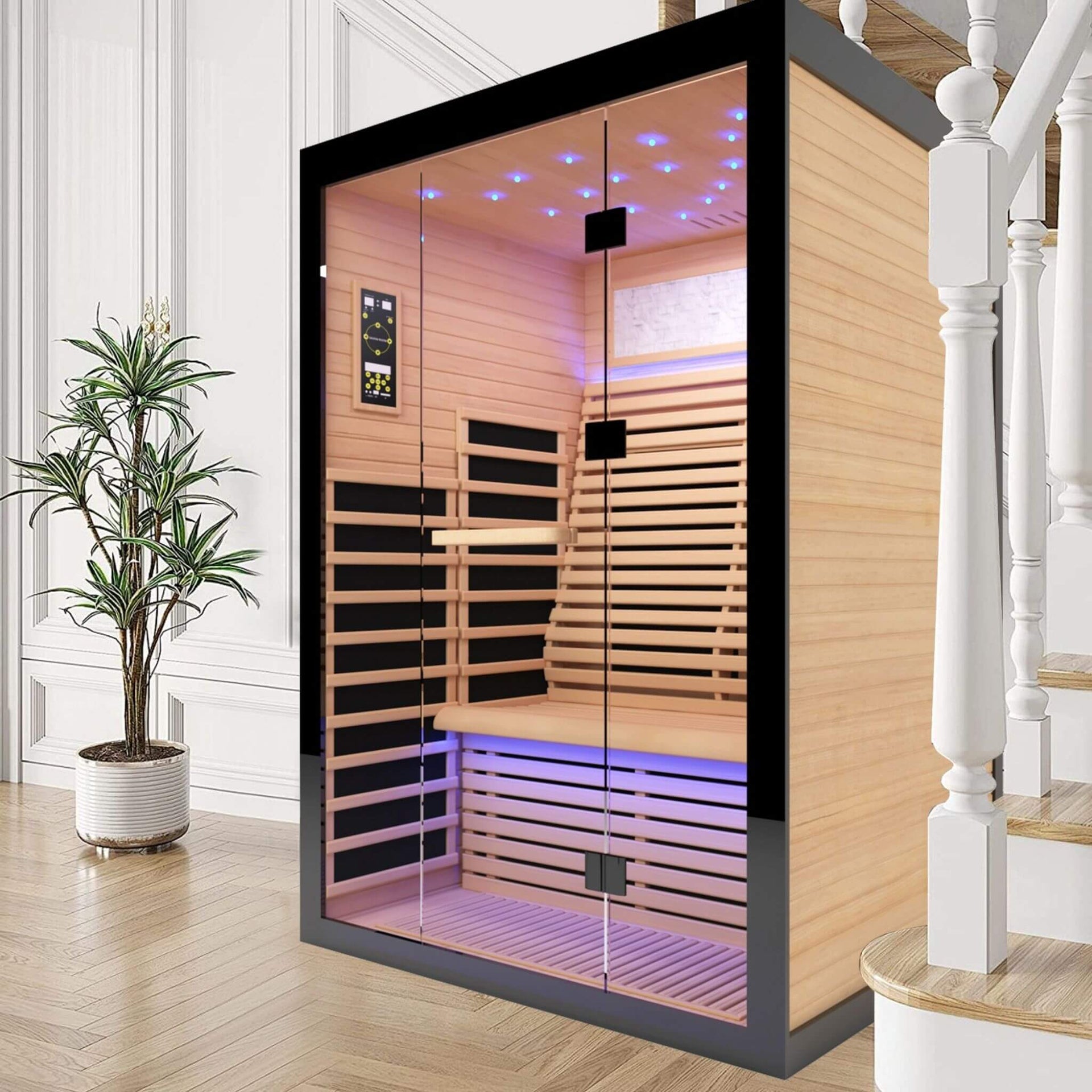Vapor Luxury 2-Person Canadian Hemlock Wood Far Infrared Home Sauna (SAK56874)