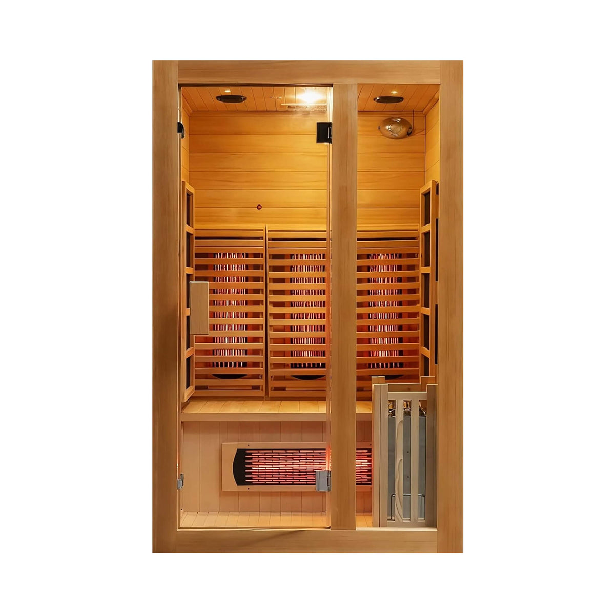 Luma 2-Person Indoor Hybrid Sauna Room With Infrared And 3.5KW Steam Heater [Made-To-Order] (SAK83750)