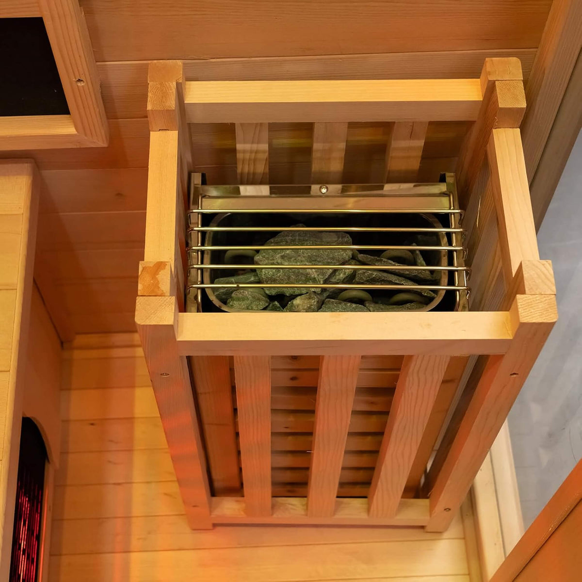 Luma 2-Person Indoor Hybrid Sauna Room With Infrared And 3.5KW Steam Heater [Made-To-Order] (SAK83750)