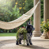 Large Talavera Donkey Planter | Blue and White Ceramic Burro Pot