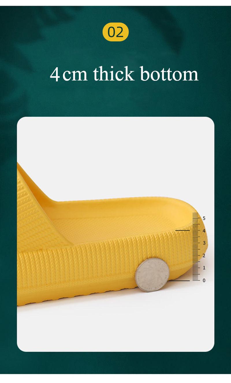 Thick Platform Bathroom Home Slippers Women Fashion Soft Sole EVA Indoor Slides Woman Sandals Summer Non-slip Flip Flops Quick Drying Open Toe Super Soft Comfy Thick Sole Home House Cloud Cushion Sandals For Indoor And Outdoor Platform Shoes