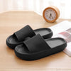 Thick Platform Bathroom Home Slippers Women Fashion Soft Sole EVA Indoor Slides Woman Sandals Summer Non-slip Flip Flops Quick Drying Open Toe Super Soft Comfy Thick Sole Home House Cloud Cushion Sandals For Indoor And Outdoor Platform Shoes - Black / 44-45