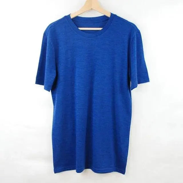 Thick Wool T shirt For Men's Base Layer Modern Shirt Wicking Breathable Quick Dry Anti-Odor With Many Colors Men's Solid Regular Fit T-Shirt Men's Half Sleeves Round Neck T-Shirt