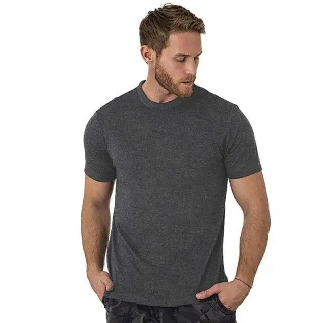 Thick Wool T shirt For Men's Base Layer Modern Shirt Wicking Breathable Quick Dry Anti-Odor With Many Colors Men's Solid Regular Fit T-Shirt Men's Half Sleeves Round Neck T-Shirt