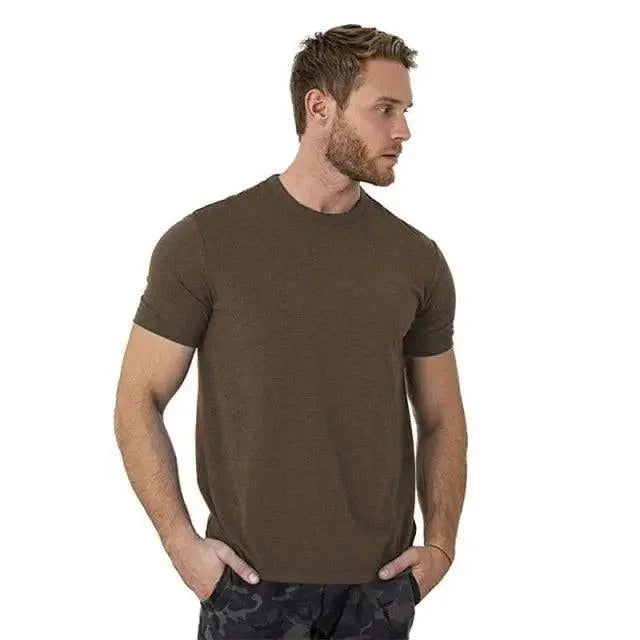 Thick Wool T shirt For Men's Base Layer Modern Shirt Wicking Breathable Quick Dry Anti-Odor With Many Colors Men's Solid Regular Fit T-Shirt Men's Half Sleeves Round Neck T-Shirt