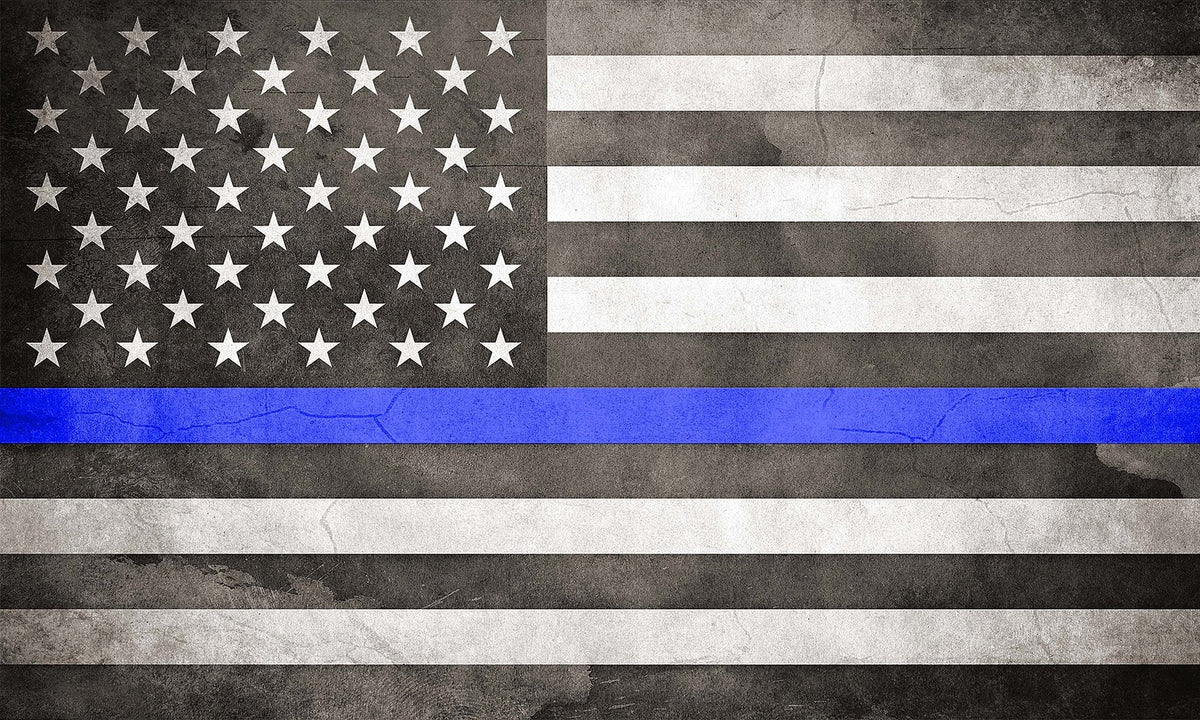 Thin Blue Line Flag - Personalized Canvas