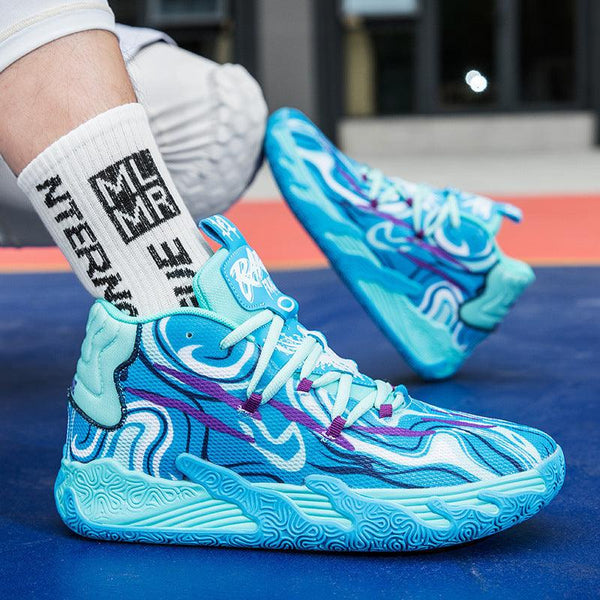Three ball, third-generation purple MB.03 men's and women's indoor and outdoor shock-absorbing and anti slip basketball shoes
