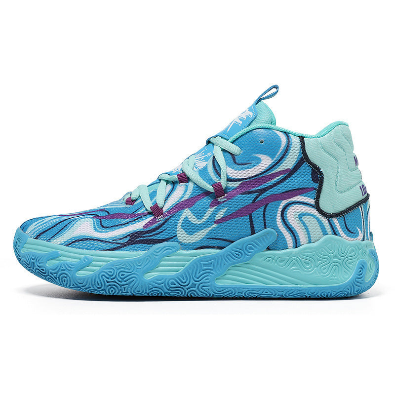 Three ball, third-generation purple MB.03 men's and women's indoor and outdoor shock-absorbing and anti slip basketball shoes