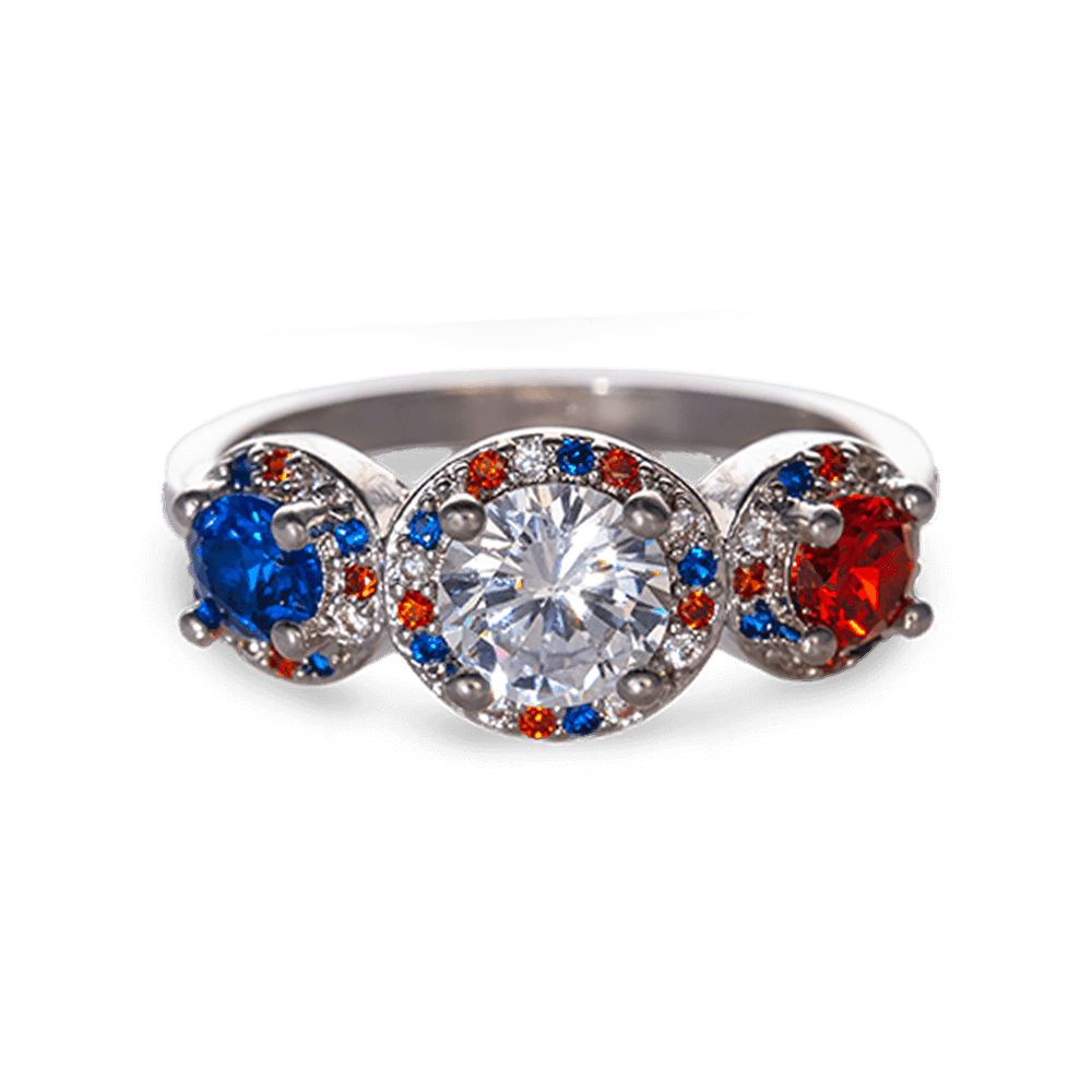 United Brilliance - Three Stone America Ring