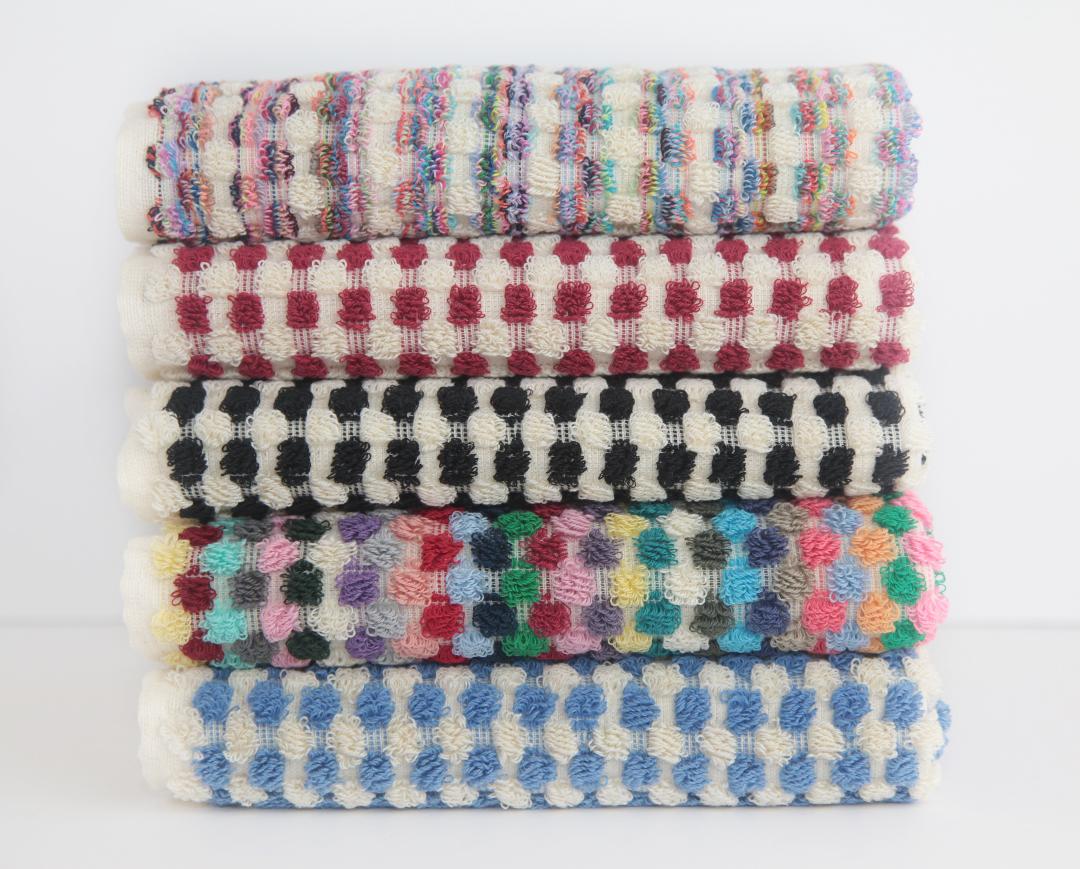 Bubble Navy Terry Hand Towel