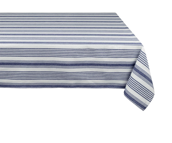 Blue French Stripe Tablecloth