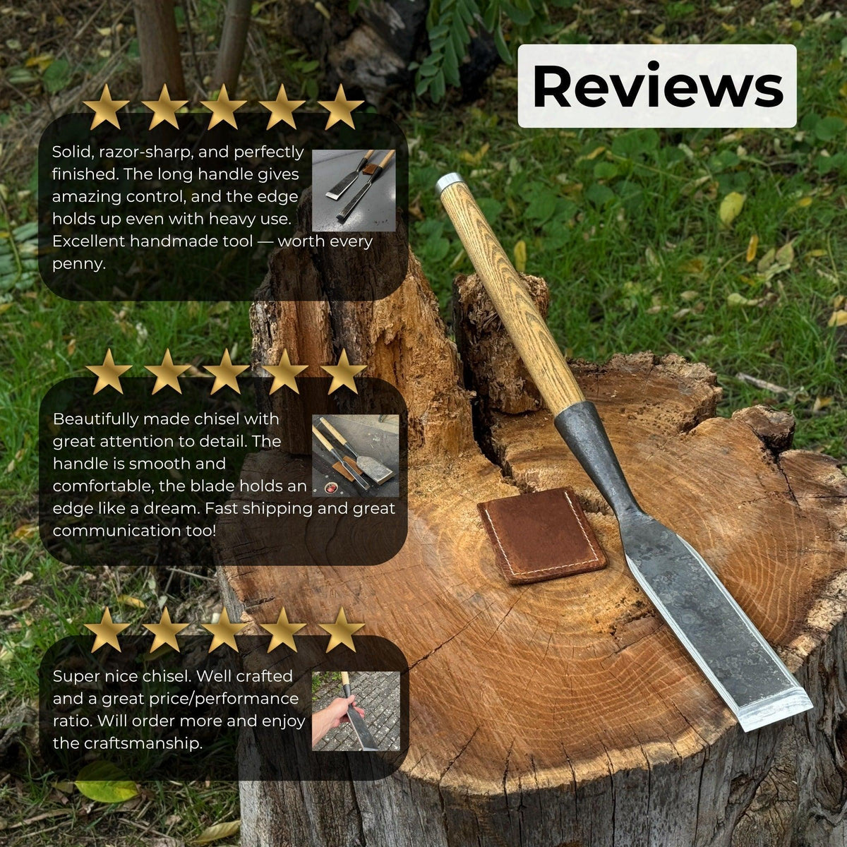 Timber Slick Chisel for Woodworking – 20 to 100 mm (0.8–3.9 Inches)
