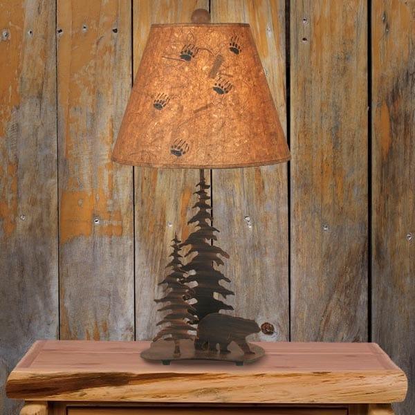 Timbers Bear Metal Art Table Lamp - Gifts for You 'n Me