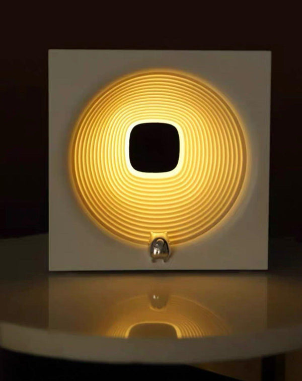 Time Machine Sleep Inducing Bedside Lamp with Speaker - Dimmable Sleep Aid Night Light