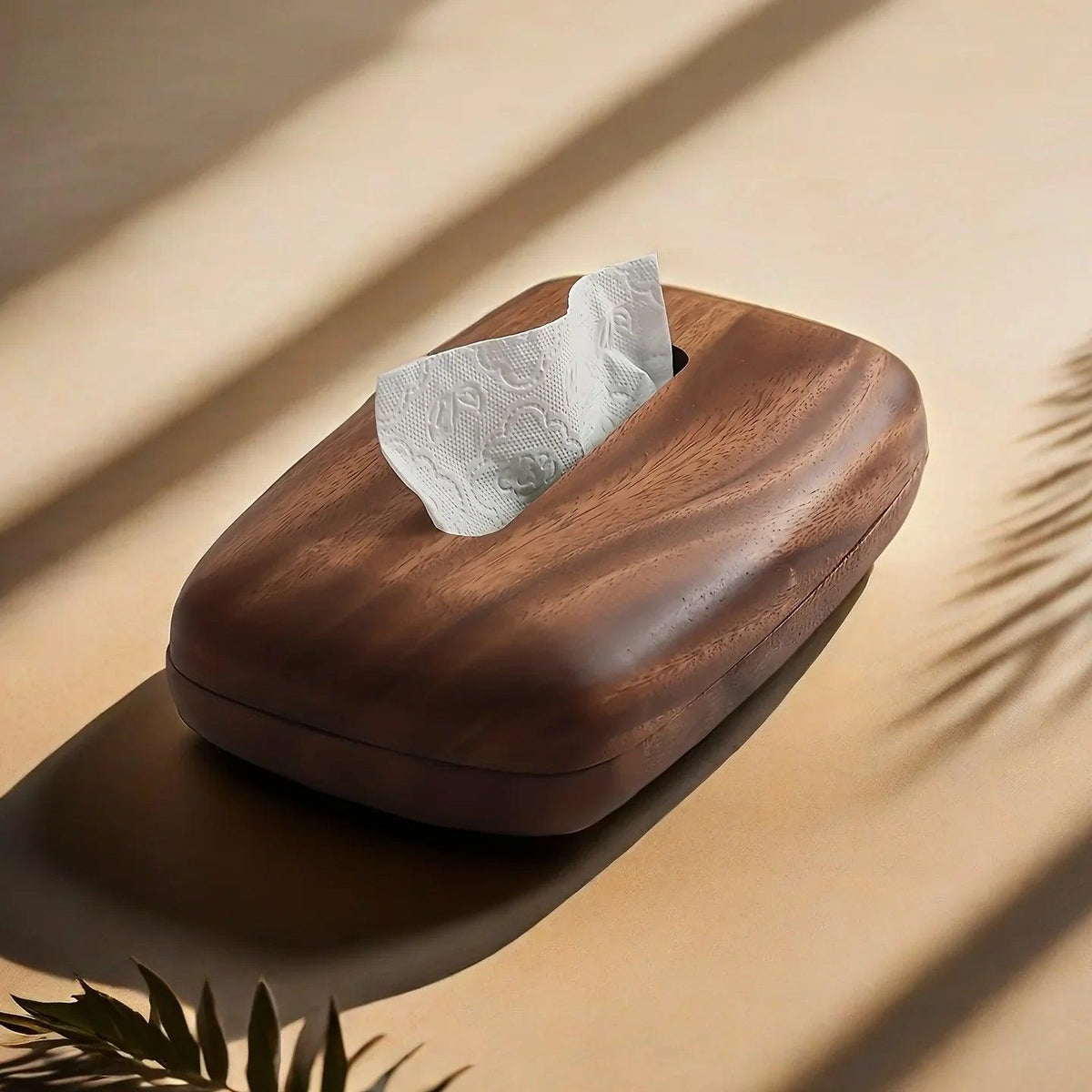 Tissue Box - Modern Walnut Wooden Rectangular