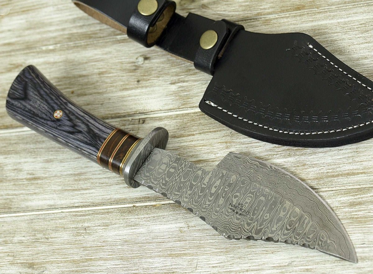 Titan Damascus Axe with Pakkawood Handle