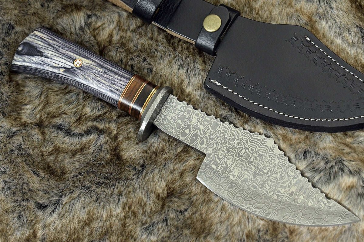 Titan Damascus Axe with Pakkawood Handle