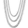 Titanium Stainless Steel Trendy Necklace Cuban Chain with Lobster Clasp