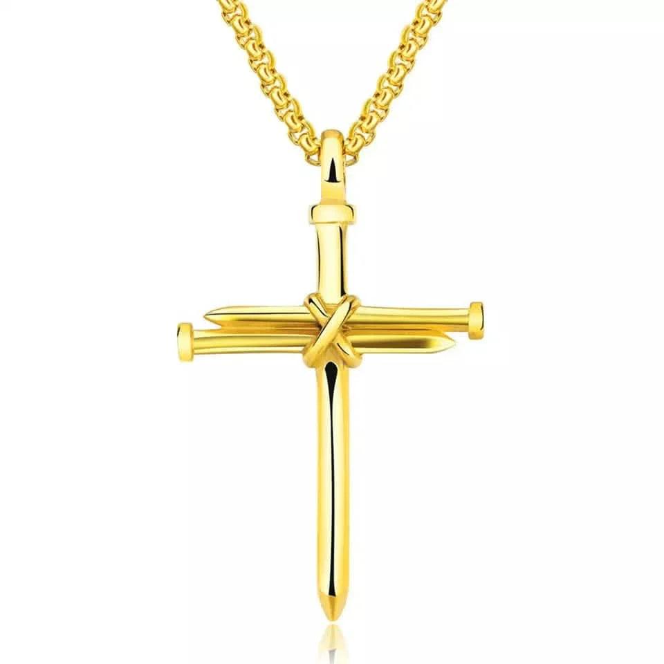 Titanium Steel Casting Steel Nails Cross Men's Pendant Punk Style