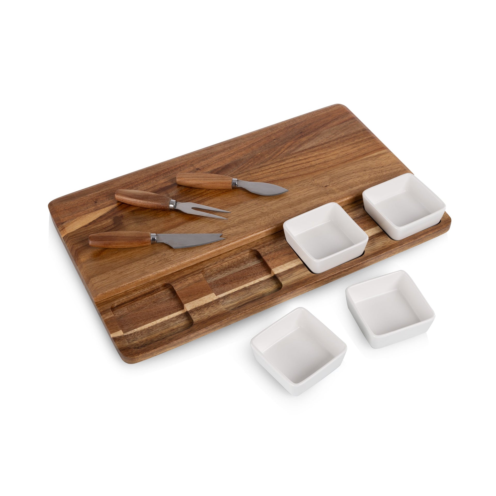 Picada Tapas & Cheese Board Set with Dip Bowls Picnic Time Family of Brands