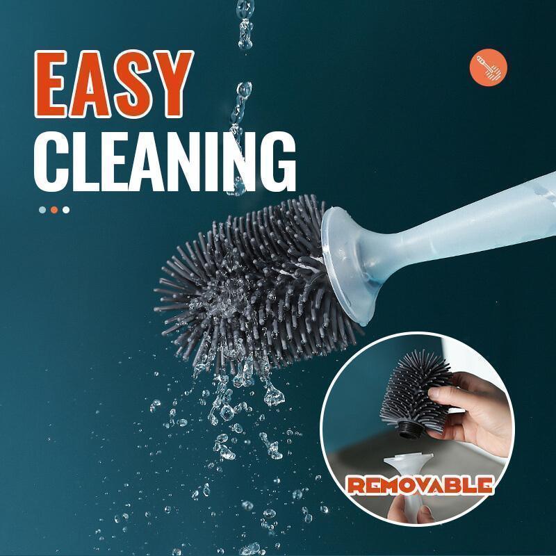 Toilet Brush with Toilet Cleaner Dispenser Easily Clean Dead Corner Bathroom Cleaning Accessories Toilet Brush With Holder Set Toilet Bowl Cleaner Brush With Soap Dispense