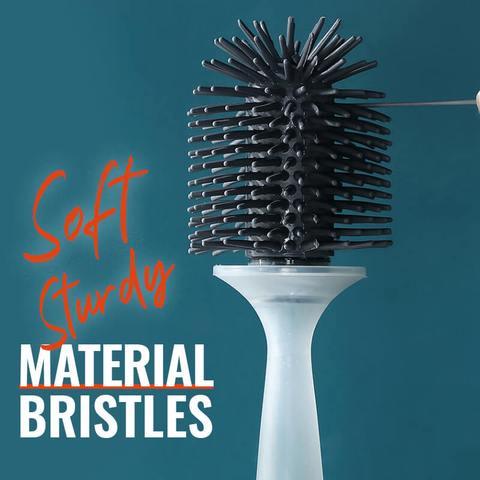 Toilet Brush with Toilet Cleaner Dispenser Easily Clean Dead Corner Bathroom Cleaning Accessories Toilet Brush With Holder Set Toilet Bowl Cleaner Brush With Soap Dispense