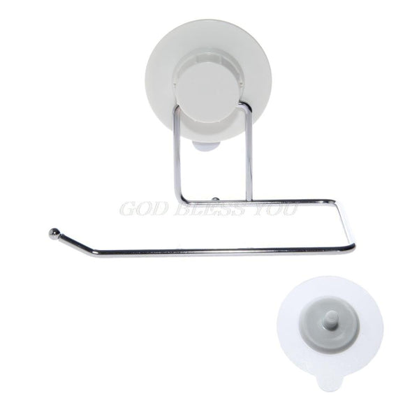 Toilet Paper Holder Bathroom Suction Hanger Tissue Rack Kitchen Towel Hook Powerful Vacuum Suction Cup Toilet Paper Roll Holder Wall Mount Towel Tissue Rack For Bathroom And Kitchen-Drill Free