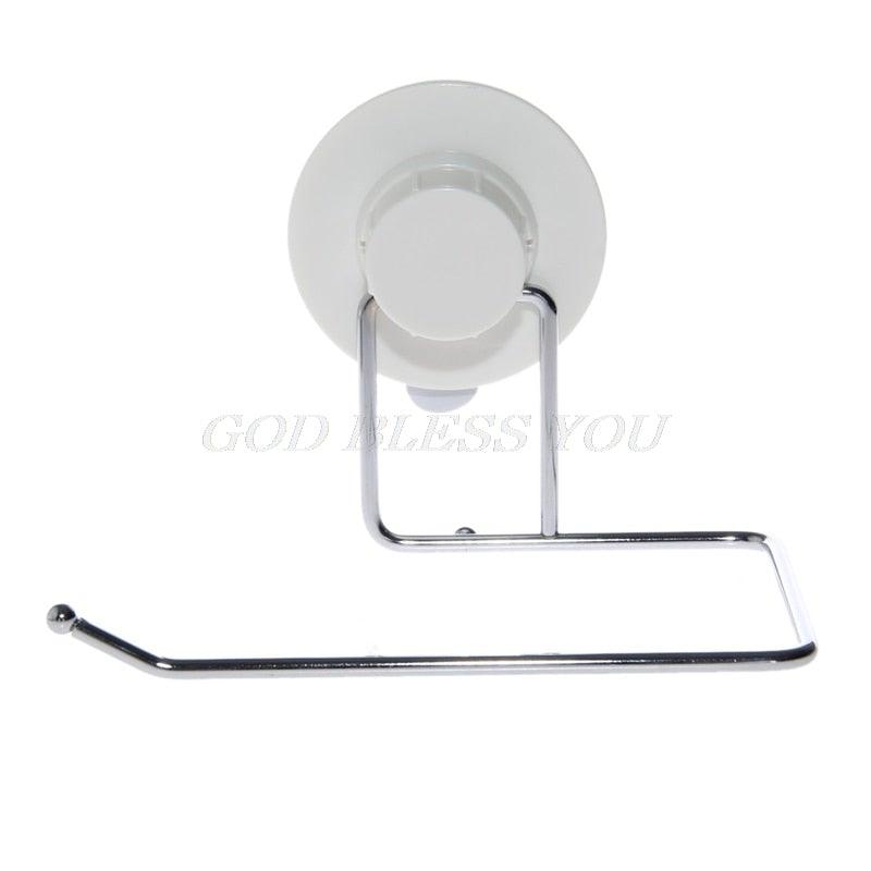 Toilet Paper Holder Bathroom Suction Hanger Tissue Rack Kitchen Towel Hook Powerful Vacuum Suction Cup Toilet Paper Roll Holder Wall Mount Towel Tissue Rack For Bathroom And Kitchen-Drill Free