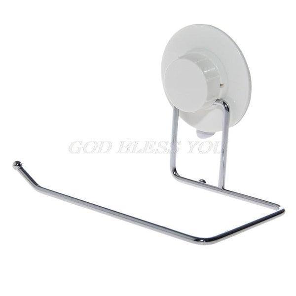 Toilet Paper Holder Bathroom Suction Hanger Tissue Rack Kitchen Towel Hook Powerful Vacuum Suction Cup Toilet Paper Roll Holder Wall Mount Towel Tissue Rack For Bathroom And Kitchen-Drill Free
