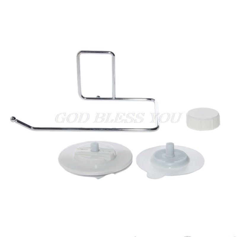 Toilet Paper Holder Bathroom Suction Hanger Tissue Rack Kitchen Towel Hook Powerful Vacuum Suction Cup Toilet Paper Roll Holder Wall Mount Towel Tissue Rack For Bathroom And Kitchen-Drill Free