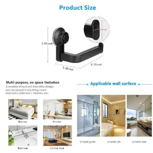 Toilet Paper Holder Super Storage Suction Cup Wall Mount Removable Rack Suction Cup Toilet Paper Holder  Wall Mount Plastic Tissue Roll Dispenser For Bathroom And Kitchen