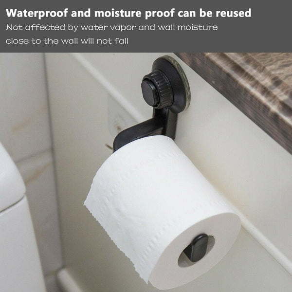Toilet Paper Holder Super Storage Suction Cup Wall Mount Removable Rack Suction Cup Toilet Paper Holder  Wall Mount Plastic Tissue Roll Dispenser For Bathroom And Kitchen