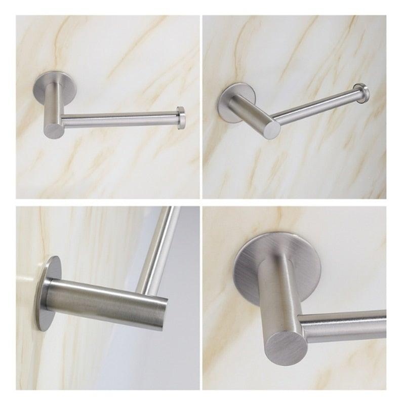 Toilet Wall Mount Toilet Paper Holder Stainless Steel Bathroom Kitchen Roll Paper Accessory Tissue Towel Accessories  Holders Modern Paper Roll Holder Wall Mount Tissue Roll Rack
