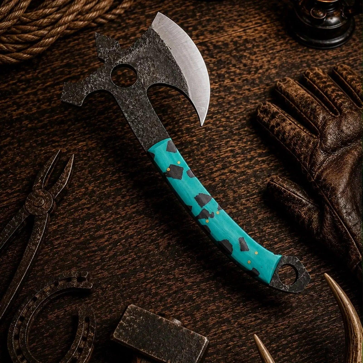 Tomahawk Hatchet – 17” 1095 Carbon Steel Throwing Axe