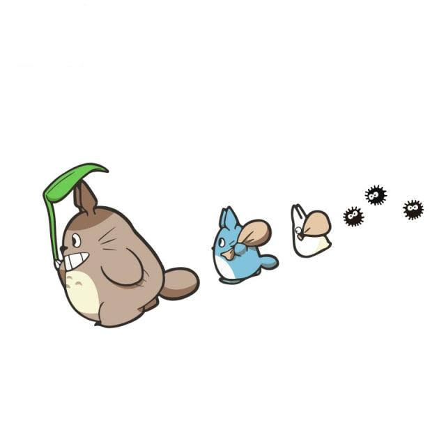 Tonari No Totoro Car Stickers Styling Car Stickers Styling Anime Comics Auto Window Decals Vinyl Windshield Accessories Auto Bumper Funny Cartoon Decal Stickers For Car 18cm*9cm