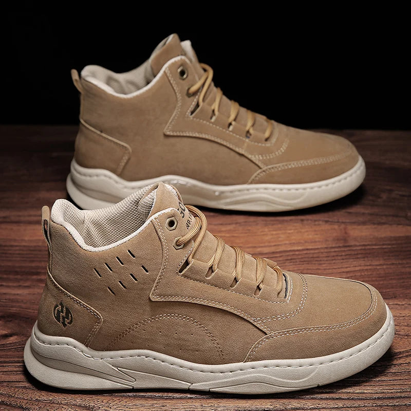 Tooling Boots Fashion Casual Sport Mans Shoe Students Four Seasons High Top Round Toe Wear-resistant Outdoor Desert Driving Boot