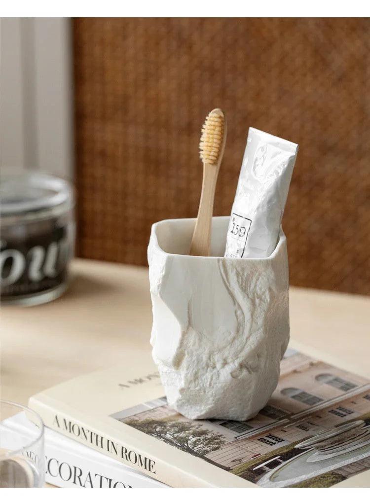 Toothbrush Cup - Nordic Ceramic Stone
