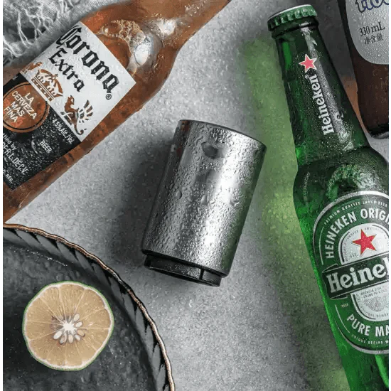Automatic Beer Bottle Opener Magnet Beer Opener Stainless Steel Push Down Opener Wine Beer Soda Cap Opener Kitchen Accessories