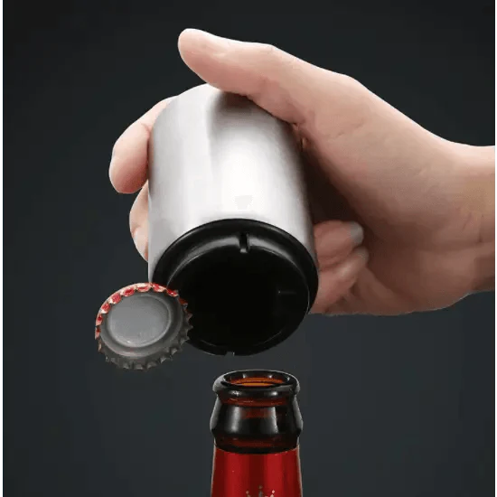 Automatic Beer Bottle Opener Magnet Beer Opener Stainless Steel Push Down Opener Wine Beer Soda Cap Opener Kitchen Accessories