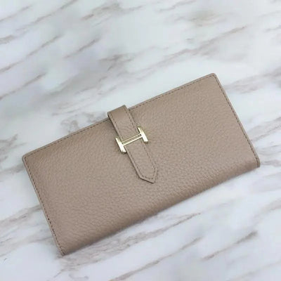 Genuine Leather Wallets, Coin Purses For Female Vintage Style Solid Colors Thin Clutch Phone Bag Wallet for Women and Girls