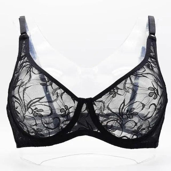 Plus Size Lace Bras For Women Underwired Bralette Womens Underwear Delicate Embroidery Lingerie Brassiere