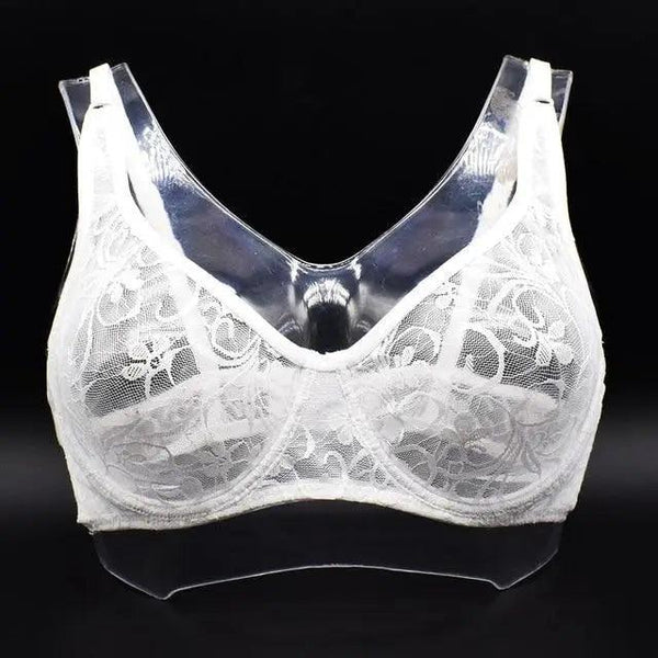 Plus Size Lace Bras For Women Underwired Bralette Womens Underwear Delicate Embroidery Lingerie Brassiere
