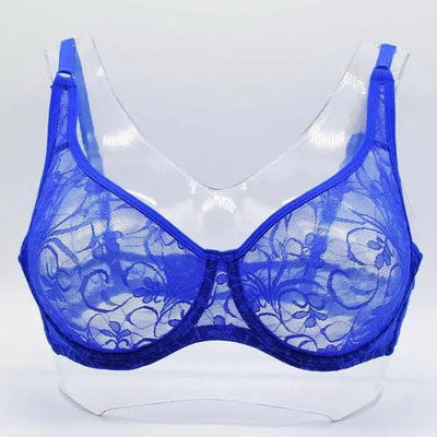 Plus Size Lace Bras For Women Underwired Bralette Womens Underwear Delicate Embroidery Lingerie Brassiere