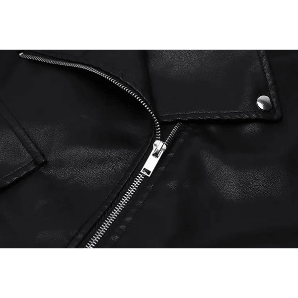 PU Faux Leather Jacket Women Loose Sashes Casual Biker Jackets Outwear Female Tops BF Style Black Leather Jacket Coat