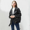 PU Faux Leather Jacket Women Loose Sashes Casual Biker Jackets Outwear Female Tops BF Style Black Leather Jacket Coat