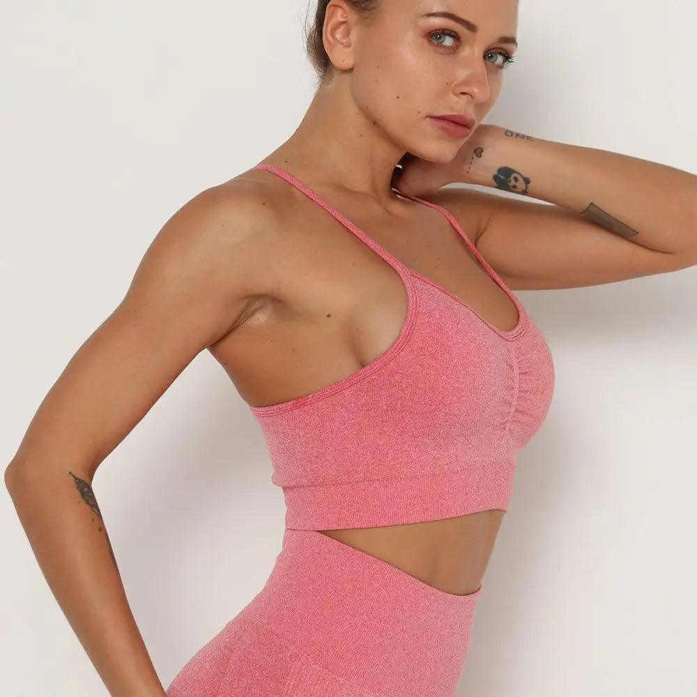 Push Up Sports Tops Fitness For Women And Girls Sport Female Sport Gym Top Padded Gym Brassiere Sports